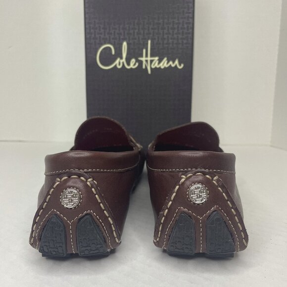 Cole Haan Women Sz 9.5 B Trillby Driver Chestnut Leather Penny Loafers Moccasin - Picture 3 of 14